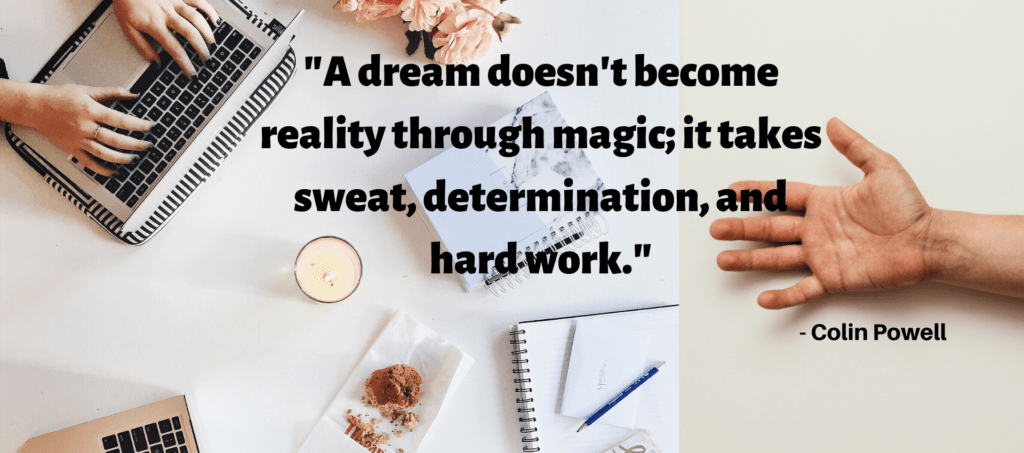 A dream doesn't become reality through magic; it takes sweat, determination, and hard work